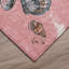 Tapis intérieur / extérieur en polyester tissé à la machine géométrique pêche-1736356294