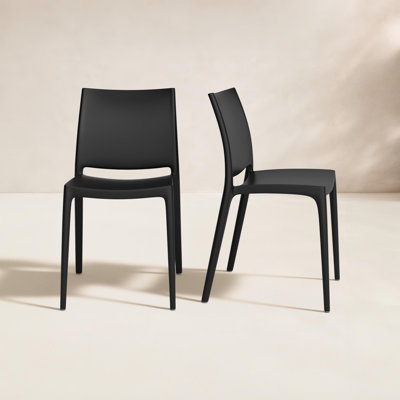 Chaise d'appoint empilage pour ensemble repas de patio Burt