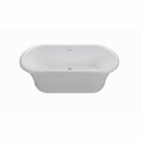 Laney 4 DoloMatte 72" x 34" Freestanding Soaking Solid Surface Bathtub