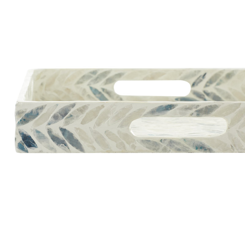 Jason Stoneware Tray - Set of 3, 2" H x 16" W x 16" D