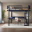 Lits multifonctionnels avec rangement, mezzanine entièrement en métal, maison compacte moderne