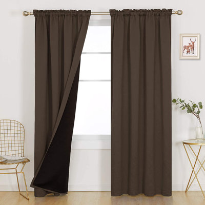 Paire de rideaux 100% occultant avec passe-tringle Deconovo