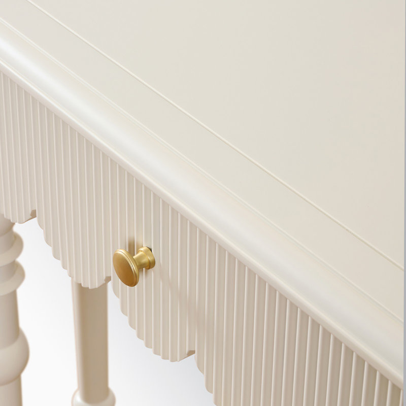 Console 39 "en bois massif, Blanc