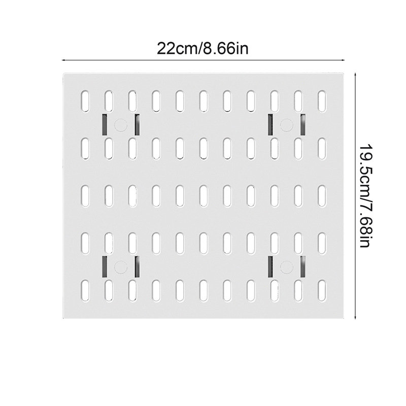 Support de rangement mural polyvalent pour égouttoir mural Rack No Punch, White