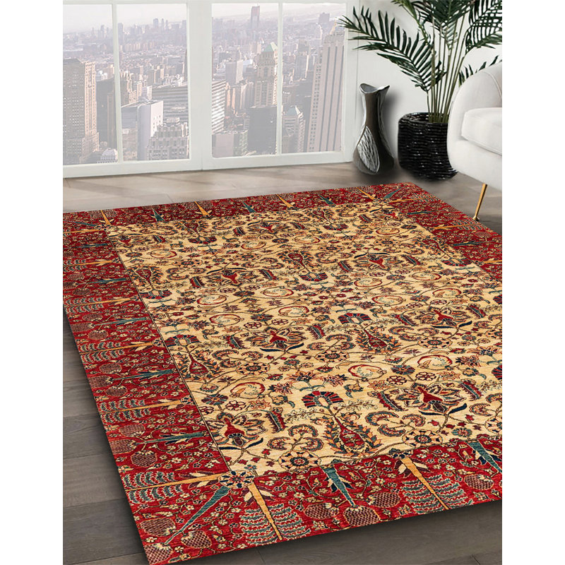 Tapis abstrait 4157, Carré 7 pi