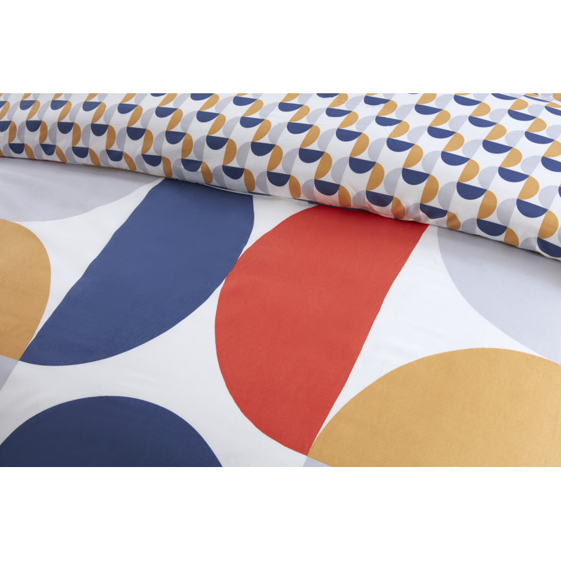 Lapwai Microfiber Geometric Shapes Duvet Cover Set with Pillowcases Included, Single Duvet Cover + 1 Standard Pillowcase