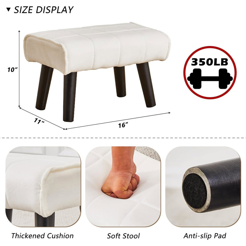 Tabouret de coiffeuse, Blanc