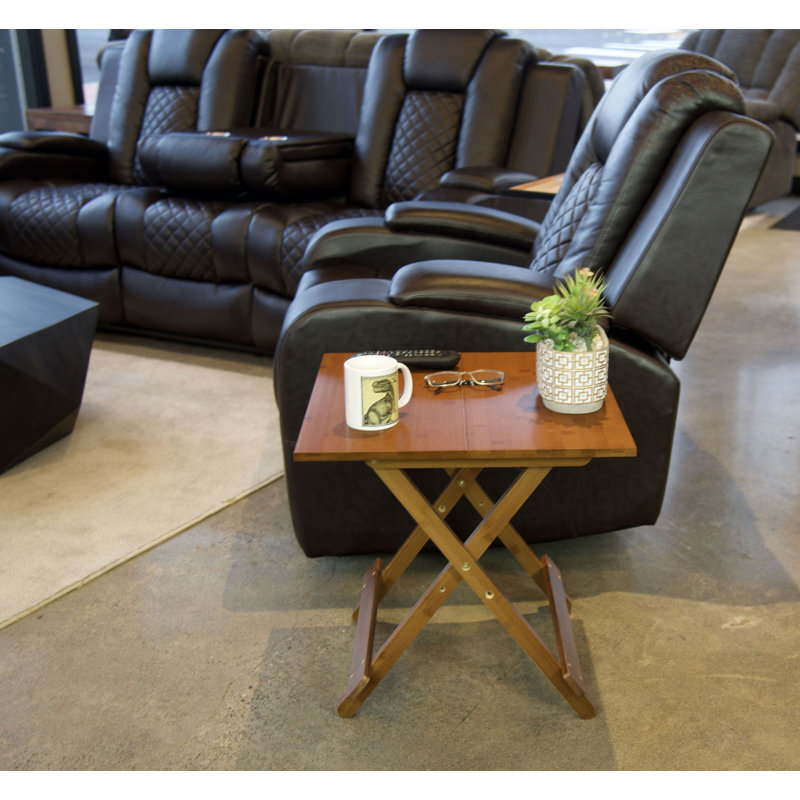 Table pliante en bambou massif, Caramel