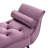 Purple Footstool With Rolled Arms, Button And 2 Cylindrical Pillows For Entryway Stylish Touch Bolster Decorative Centerpiece-1018547727