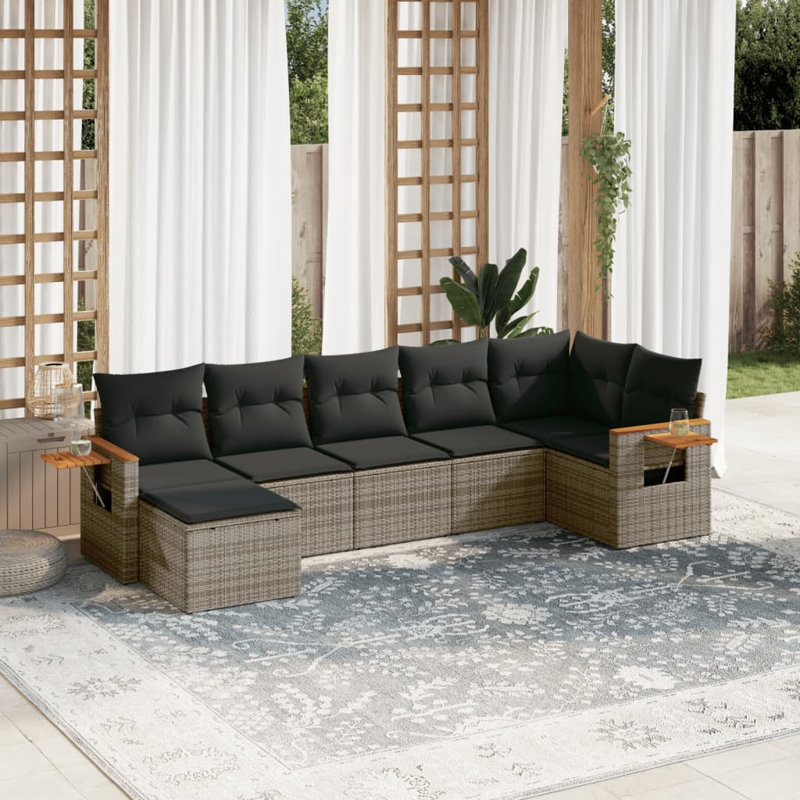 Ensemble de canapé de jardin Vidaxl gris