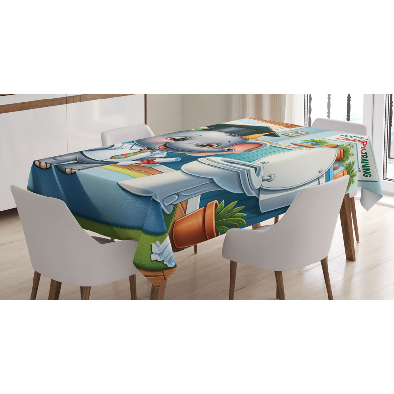 Jayshan Rectangle No Pattern Microfiber Tablecloth, 84" Rectangle