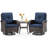 Maximos 3-Piece Outdoor Swivel Chairs with Cushions-2035933323-2035933322