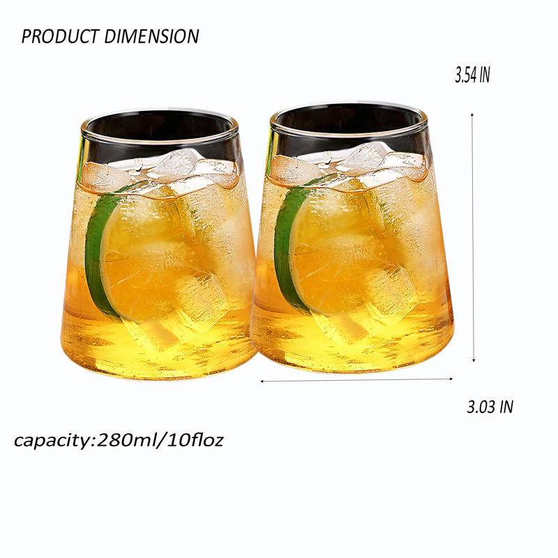 Ensemble de verres à rayures