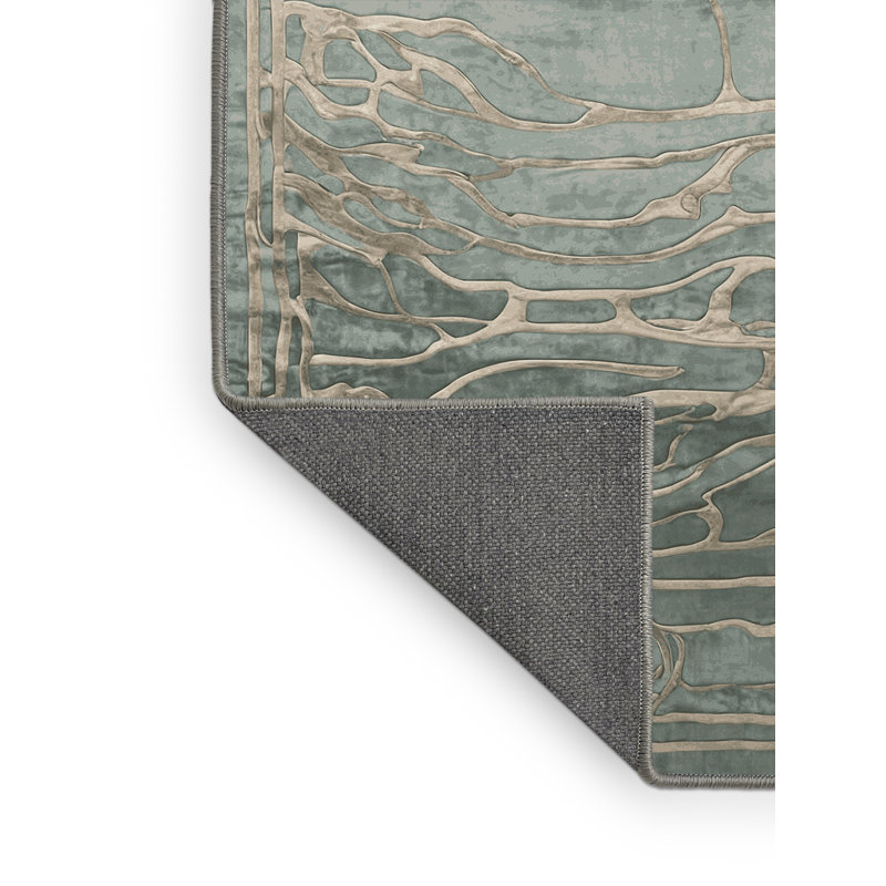 Tapis brun soyeux et moelleux, Rectangle 2 pi x 3 pi