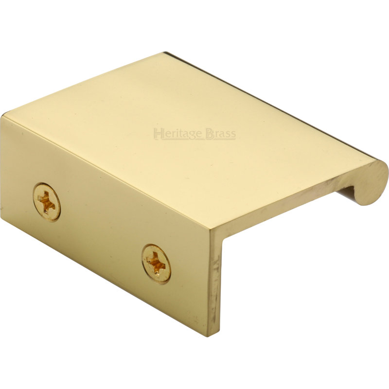 Heritage Brass EPR Edge Pull Cabinet Handle 5cm, Polished Brass