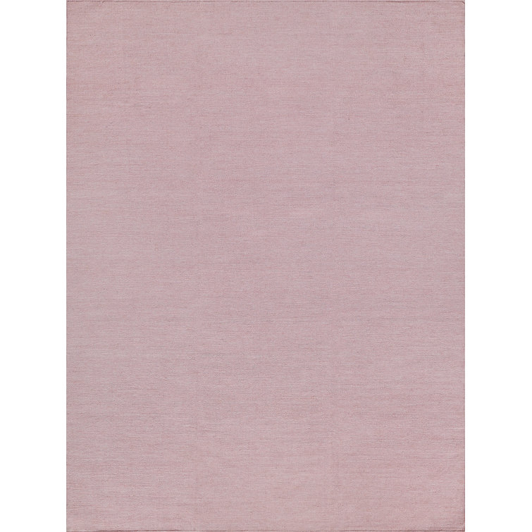 Exquisite Rugs Kashmir Handmade Flat Weave PET Light Pink Area Rug