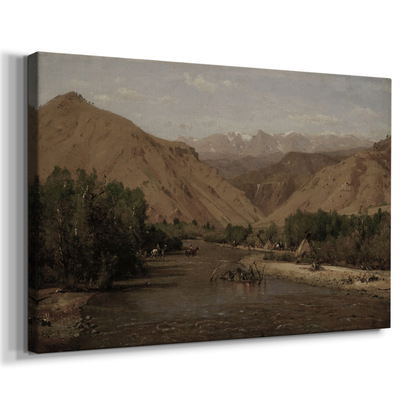 Paysage rétro - CC XXVI, H 13 po x l 19 po, Toile tendue