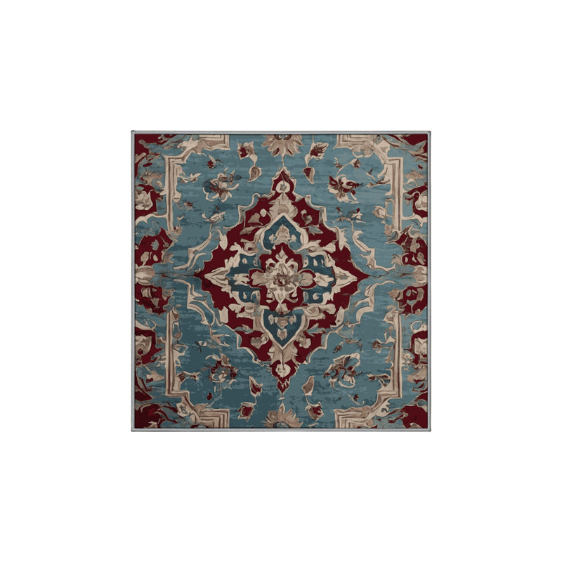Tapis gris soyeux et moelleux, Carré 3 pi