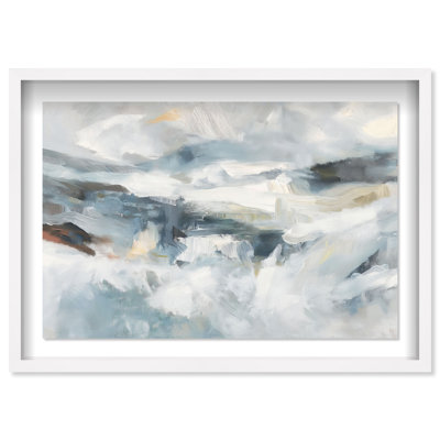 Azule Capri Shadowbox Abstract Print by Oliver Gal, Black Frame, 15 x 10