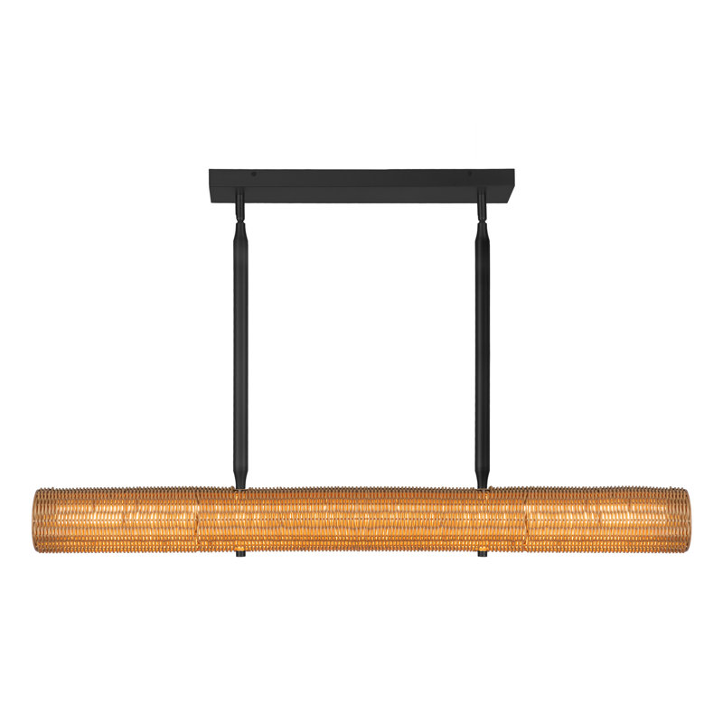 Luminaire suspendu linéaire 42 po Maris, Noir