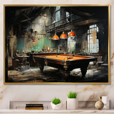 Billard Industrial Game III - Billiards Canvas Wall Art