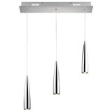 Luminaire suspendu conique 3 lumières grappe Brighton