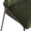 Chaise de salle à manger moderne avec tissu en polyester texturé en lin vert doux, structure en fer de couleur bronze, ensemble de 2, vert-1971650900