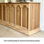 Buffet 70,87 "en bois massif rétro avec finition en bois naturel
