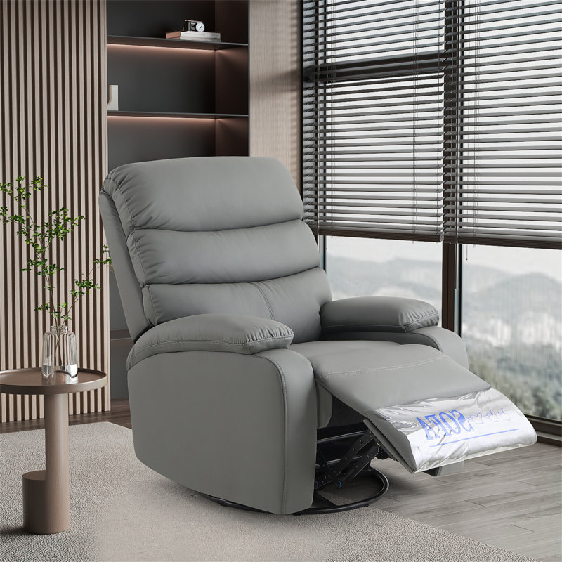 Fauteuil inclinable berçant, Similicuir gris