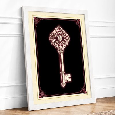 Ornate Dusty Key Vintage - Framed Print