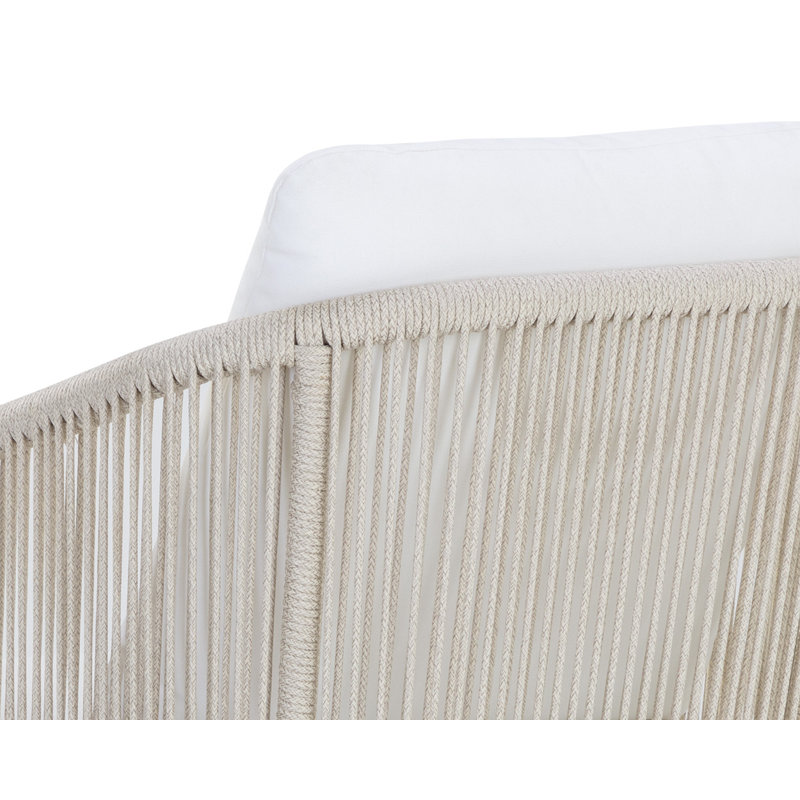 Allariz Outdoor Dining Armchair, White, Beige