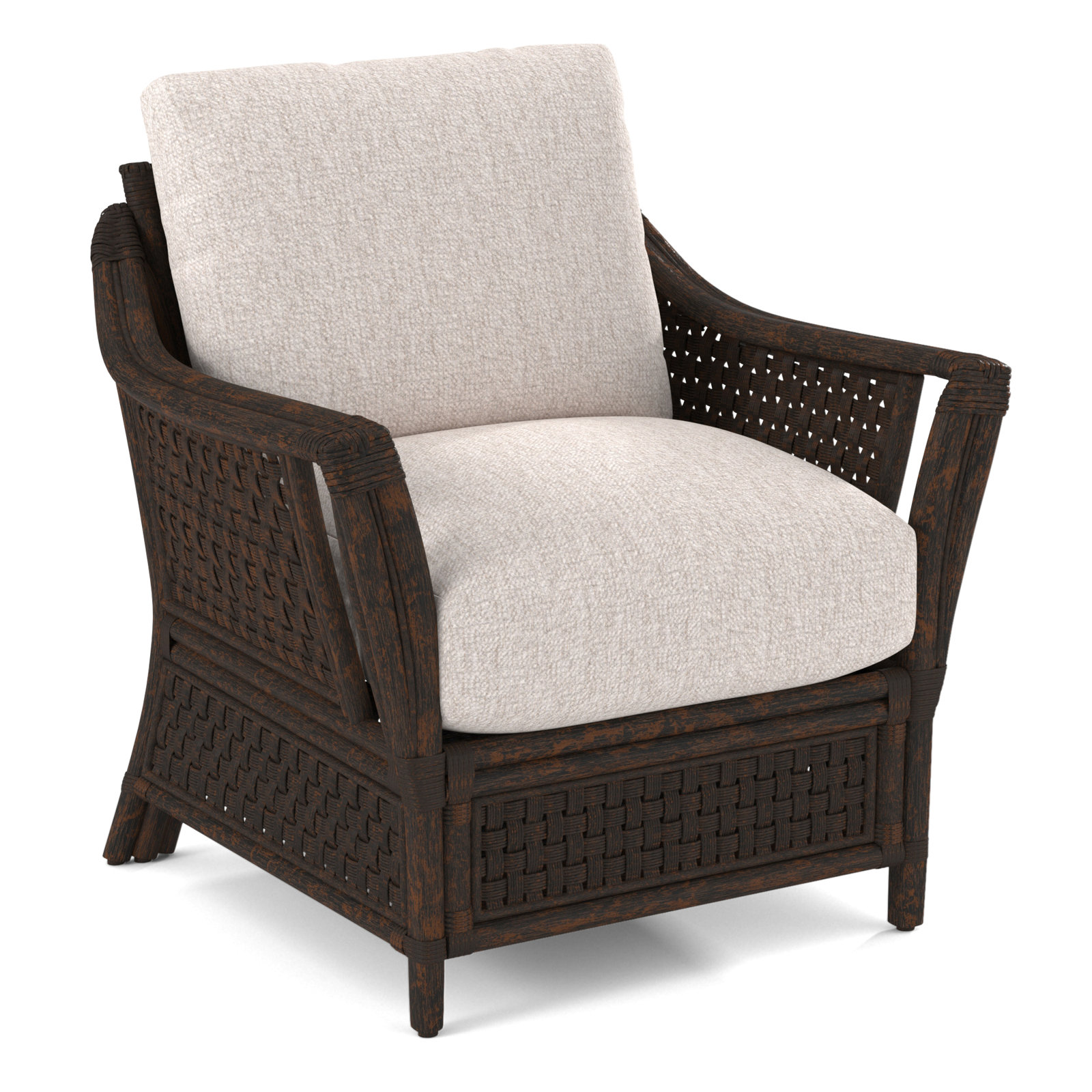 Boca Upholstered Armchair, Snow Crypton Performance; 0884-91, Coffee