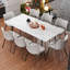 70.8-Inch Dining Table, Sintered Stone White Kitchen Dining Table And Chair Set