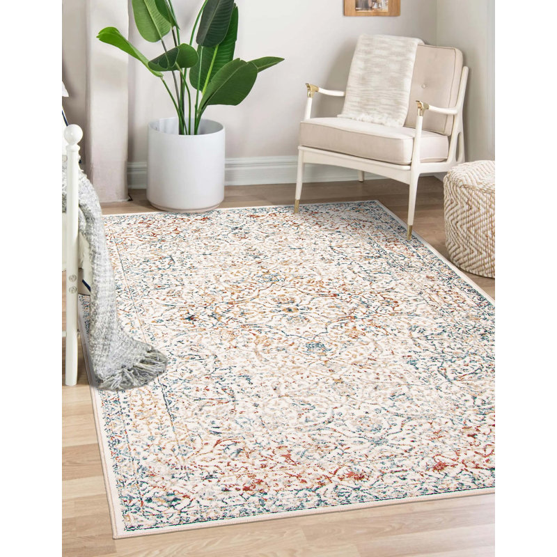 Tapis ivoire Bixuan, Rectangle de 5 pi x 8 pi