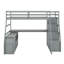 Lit mezzanine avec 7 tiroirs, 2 tablettes et un bureau-119804459