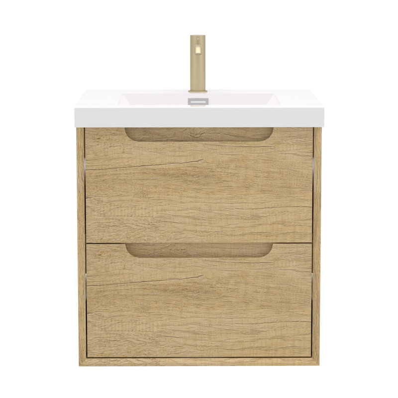 Meuble-lavabo mural 24 po avec lavabo en résine intégré