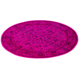 Overdyed Hand-Knotted Wool Modern-Contemporary Pink Area Rug 8' 2" x 8' 3"