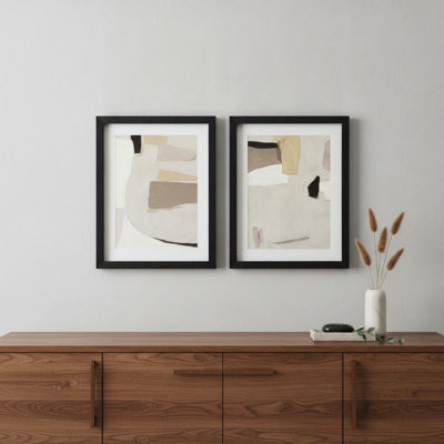 HomeRoots " Set Of Two Yukon II Black Framed Print Wall Art " 2 - Pieces