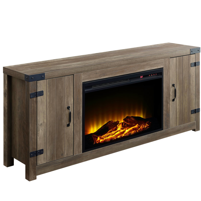 Meuble télé rustique en chêne avec rangement élégant et compartiments conçus pour une ambiance chaleureuse
