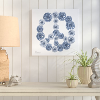 Peace Sand Dollars - Wrapped Canvas Print