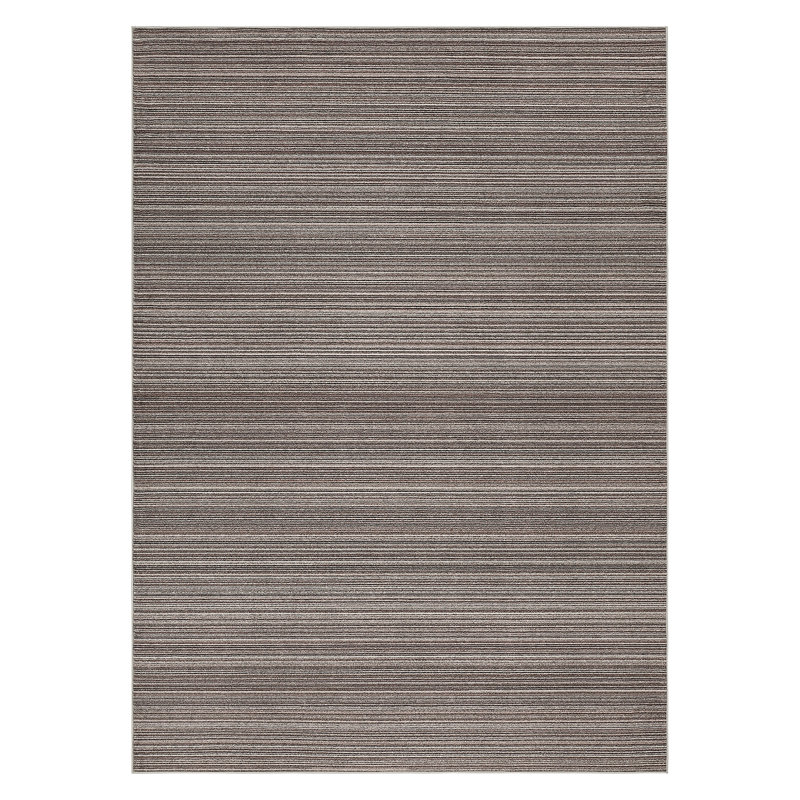 Tapis à rayures lavable pour la salle à manger et la chambre à coucher, Brun, Rectangle 120 po x 96 po