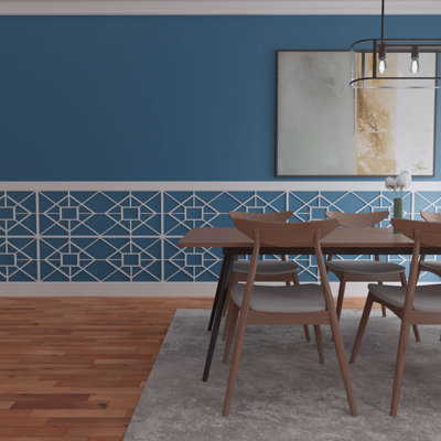 36.25'' H x 94.5'' W x 0.375'' D Expanded Cellular PVC Wainscot Paneling