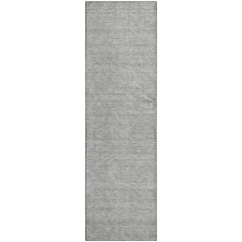 Premium Machine Washable Prisco Gray Rug, Runner 2'3" x 7'6"