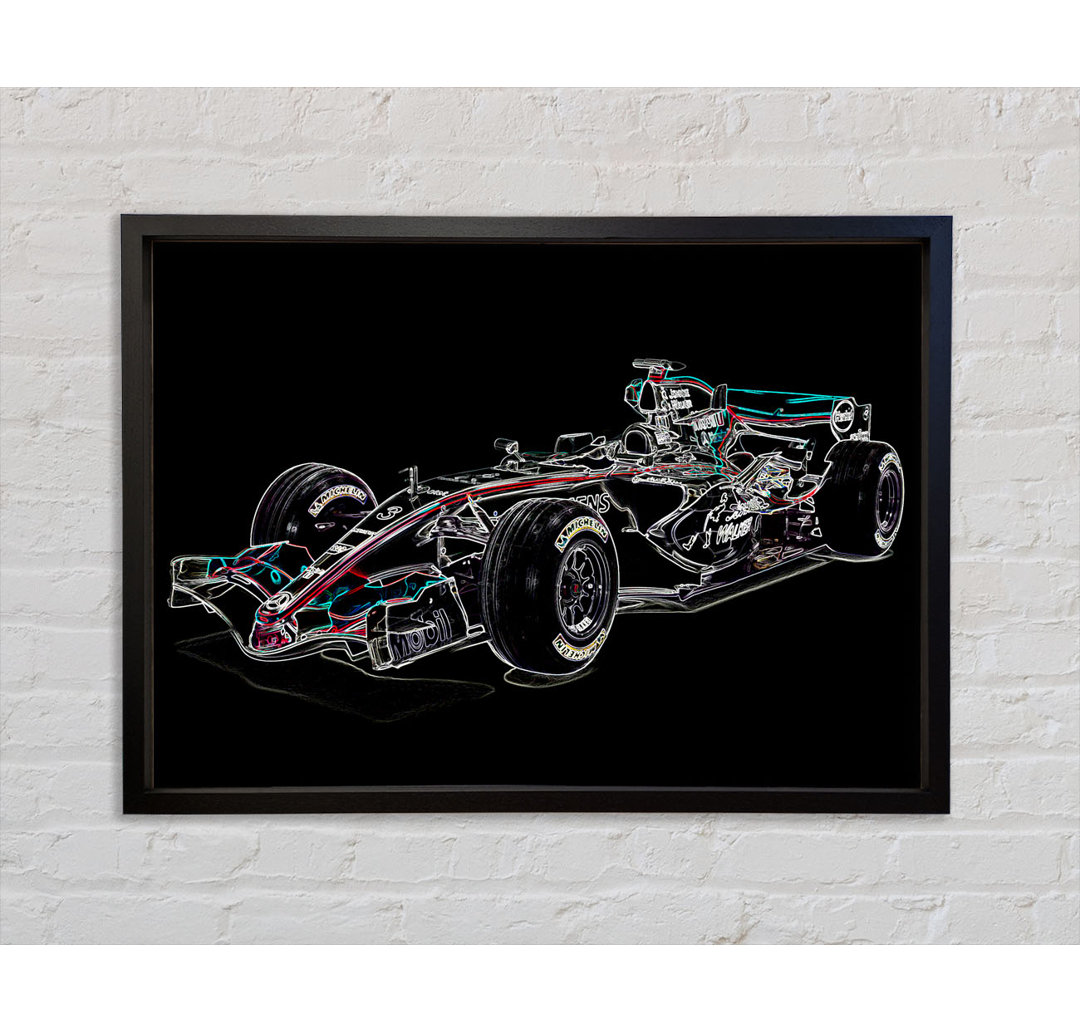 Formula One Atemberaubendes Seitenprofil 2 - Einzelner Bilderrahmen Kunstdrucke auf Leinwand