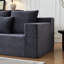 Canapé modulaire en velours côtelé à assise profonde, 6 places, gris, porte-gobelets, moderne, sans assemblage, adaptable à la maison-31717783-31717785-31717788