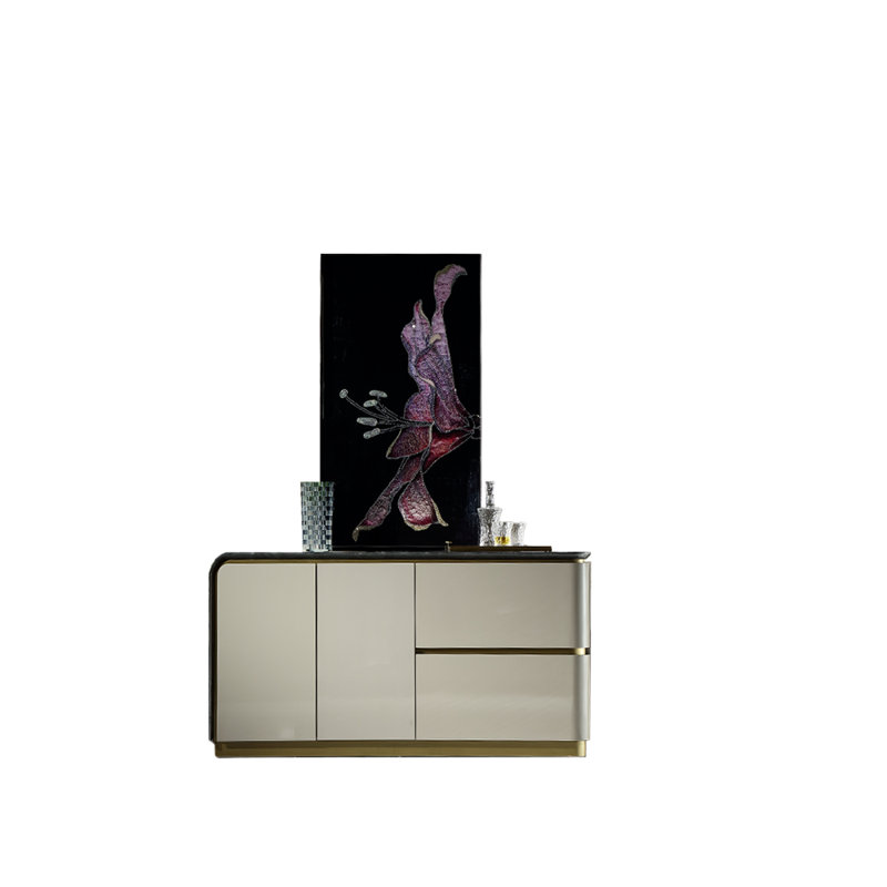 Armoire d'appoint en bois massif Light Luxury, H 30,71 po x l 35,43 po x P 17,72 po