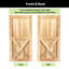 Porte de grange en bois de pin massif 5-en-1 de conception non finie / non assemblée seulement-1458312600