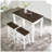 Industrial Style 3-Piece Counter Height Table Set with Two Chairs