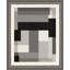 Gray Scale Pattern 4' Framed Graphic Art Print on Glass