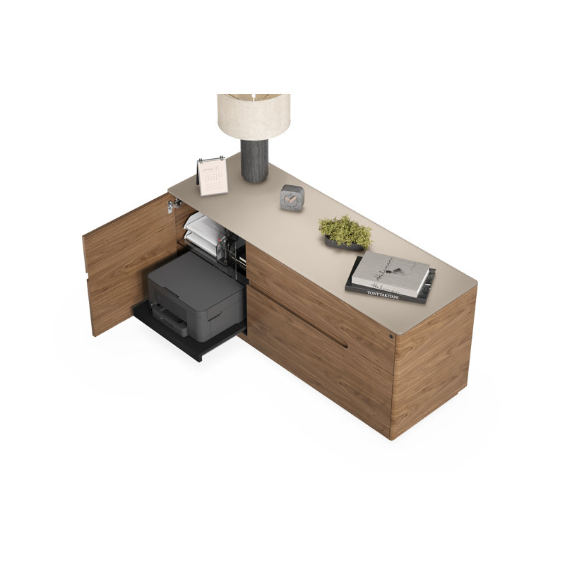 Luma 2 - Drawer File Cabinet, Walnut/Dune